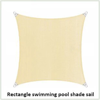 Prostokątny żagiel przeciwsłoneczny do basenu