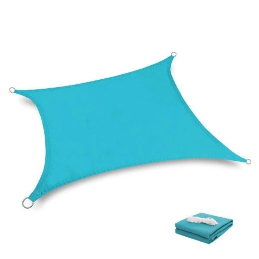 Backyard Sun Shade Rectangle Sail blue color